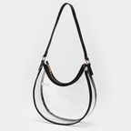 Clear Hobo Shoulder Bag Transparent Tote Crossbody Stylish Everyday Pu
