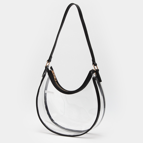 Clear Hobo Shoulder Bag Transparent Tote Crossbody Stylish Everyday Pu