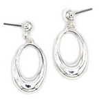Dainty Oval Drop Earrings Gold Silver Minimalist Dangle Elegant Jewelr