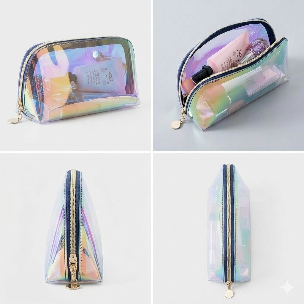 Toami Iridescent Cosmetic Bag Multi Color Makeup Travel Organizer Pouc