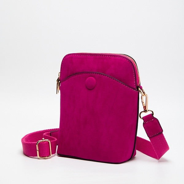 Toami  Suede Crossbody Bag Front Pocket Shoulder Purse Casual Chic