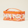 Print Clear Makeup Bag with Handle Travel Cosmetic Pouch Toiletry Orga