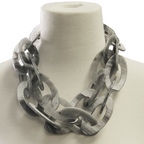 Resin Chain Link Multi Necklace Colorful Chunky Acrylic Statement Boho