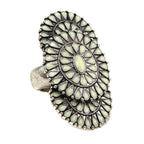Treasure Navajo Stone Concho Ring Western Boho Statement Adjustable Je
