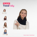Fadivo Ribbed Turtle Neck Scarf Shawl Cozy Winter Wrap Soft Knit Acces
