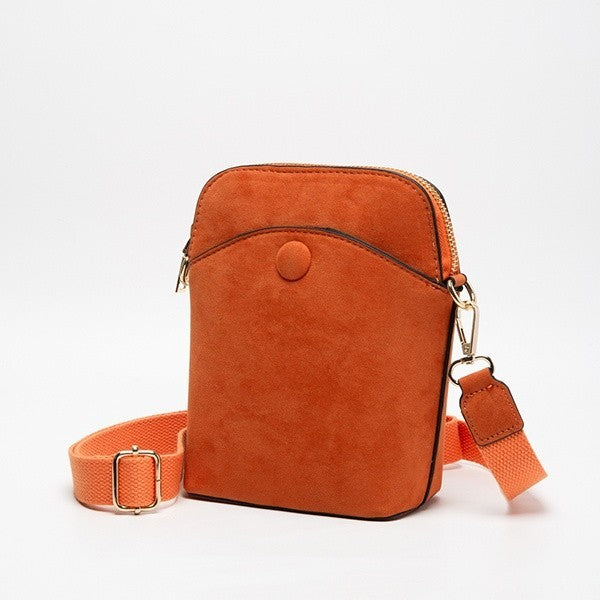 Toami  Suede Crossbody Bag Front Pocket Shoulder Purse Casual Chic