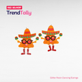 Glitter Resin Dancing Nacho Earrings Cute Food Jewelry Fun Statement