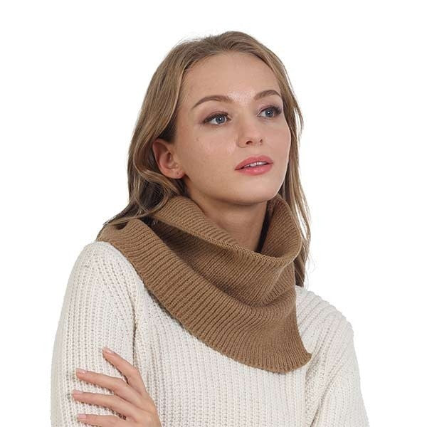 Fadivo Ribbed Turtle Neck Scarf Shawl Cozy Winter Wrap Soft Knit Acces