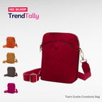 Toami  Suede Crossbody Bag Front Pocket Shoulder Purse Casual Chic