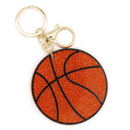 Glitter Resin Football Keychain – Gameday Bag Charm Sports Fan Gift