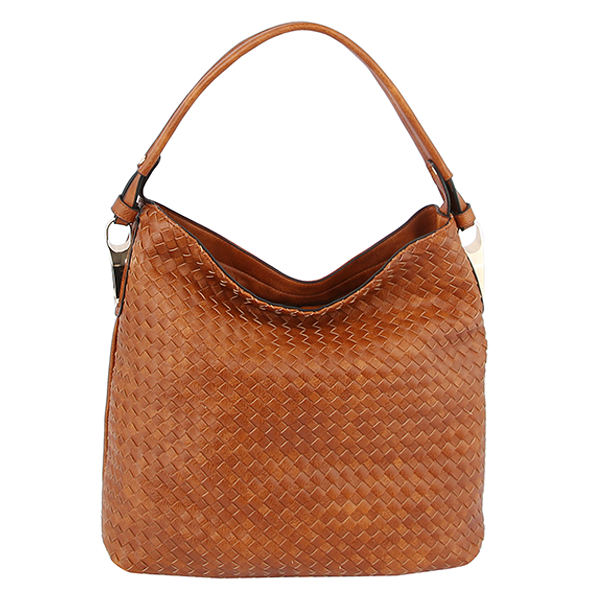 Woven Braided Fashion Hobo Bag Black Cream Brown Large Slouchy Shoulde