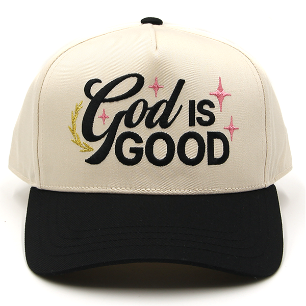God Is Good Five Panel Baseball Cap Adjustable Faith Christian Hat