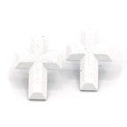 Glitter Accent Cross Light Pink Earrings – Trendy, Sparkling, Gift-R