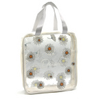 Clear Square Travel Tote Daisy Print 6 Colors Transparent Beach Bag Tr
