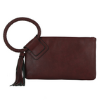 Western Braided Ring Handle Wristlet Bag Vegan Leather Clutch Purse Bo
