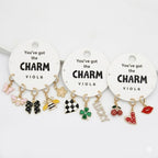 Viola Love Lips Clip-On Charm Set 3-5pc Jewelry Necklace Bracelet Bag