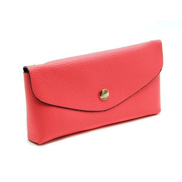 Toami Leatherette Fold Over Clutch Envelope Evening Handbag Vegan Leat