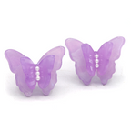 White Butterfly Earrings Acetate Acrylic Dangle Trendy Lightweight Jewelry