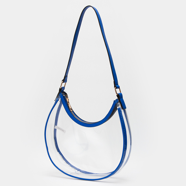 Clear Hobo Shoulder Bag Transparent Tote Crossbody Stylish Everyday Pu