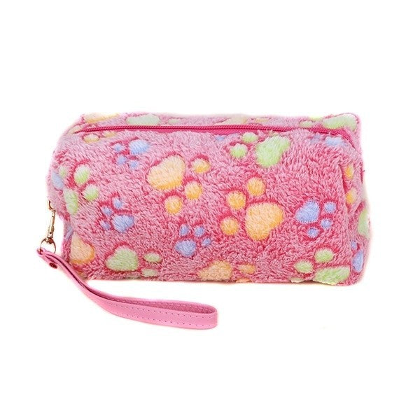 Styline MP0183 Paw Print Cosmetic Pouch – Zipper Makeup Bag Organize