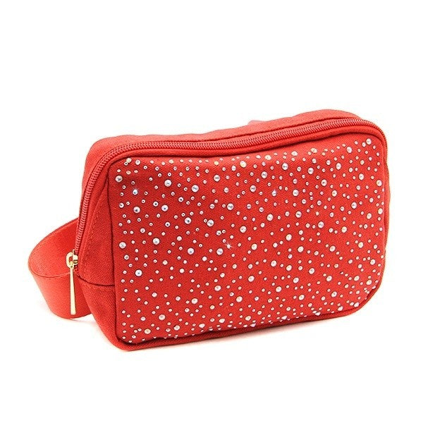 Encour HB-0093 Canvas Rhinestone Belt Bag Waist Fanny Pack Stylish