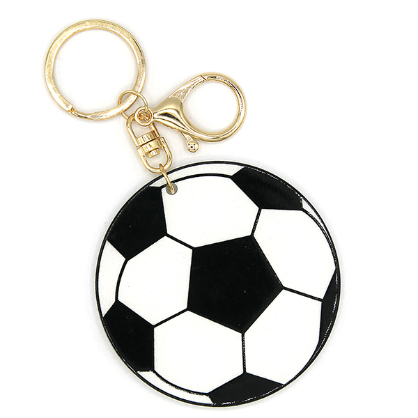 Glitter Resin Football Keychain – Gameday Bag Charm Sports Fan Gift