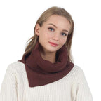 Fadivo Ribbed Turtle Neck Scarf Shawl Cozy Winter Wrap Soft Knit Acces