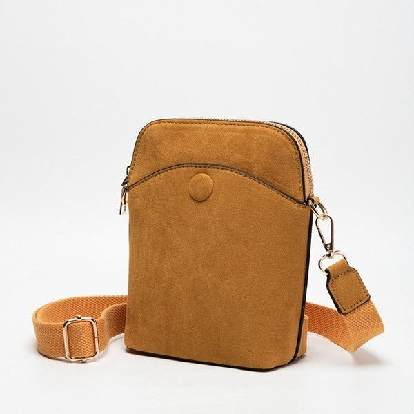 Toami  Suede Crossbody Bag Front Pocket Shoulder Purse Casual Chic