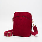 Toami  Suede Crossbody Bag Front Pocket Shoulder Purse Casual Chic