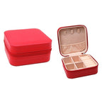 Mint Jewelry Organizer Box Travel Case Zipper Closure Rings Earrings S