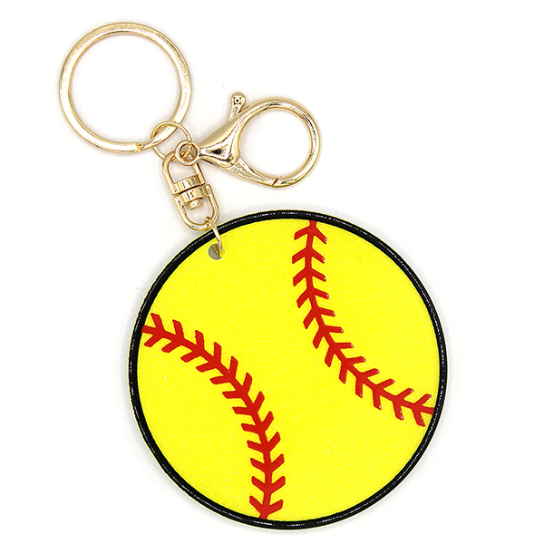 Glitter Resin Football Keychain – Gameday Bag Charm Sports Fan Gift