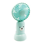 EFAN-2003 Mini Portable Bear Fan Mint USB Handheld Cute Personal Coole