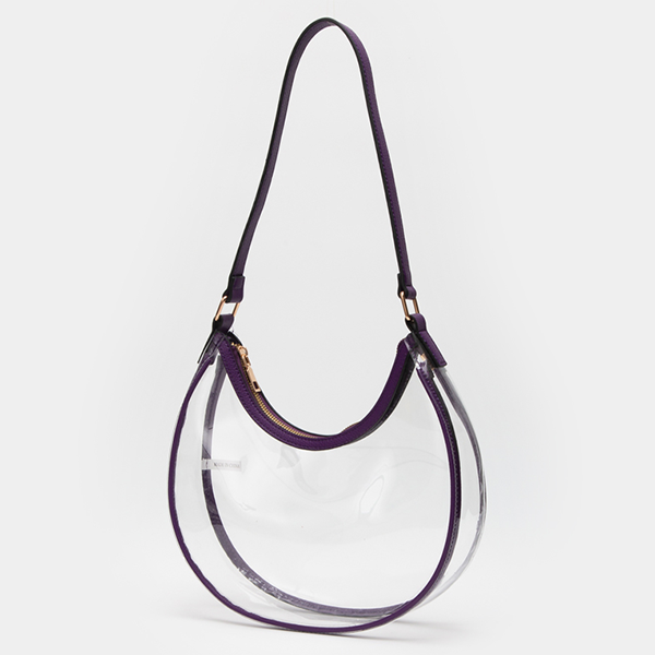Clear Hobo Shoulder Bag Transparent Tote Crossbody Stylish Everyday Pu