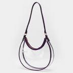 Clear Hobo Shoulder Bag Transparent Tote Crossbody Stylish Everyday Pu