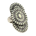 Treasure Navajo Stone Concho Ring Western Boho Statement Adjustable Je