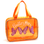 Toami Clear Rectangle Travel Tote Bag Butterfly Print Stadium Approved
