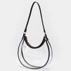 Clear Hobo Shoulder Bag Transparent Tote Crossbody Stylish Everyday Pu