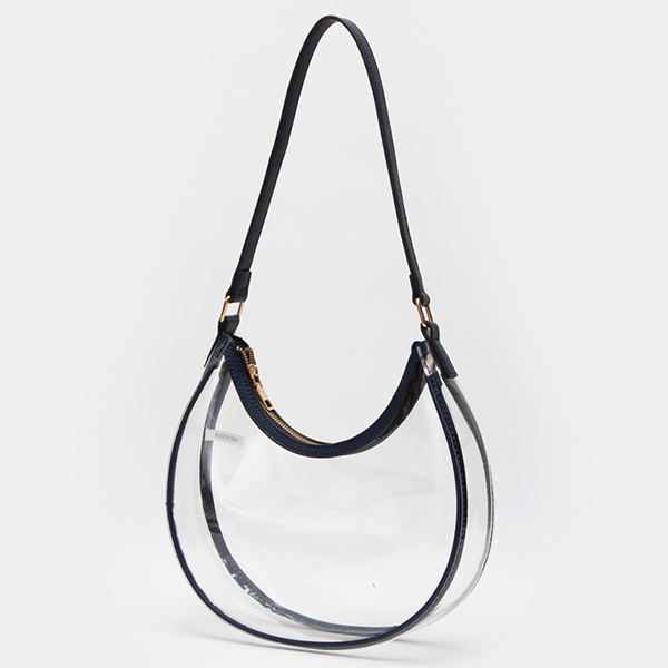 Clear Hobo Shoulder Bag Transparent Tote Crossbody Stylish Everyday Pu
