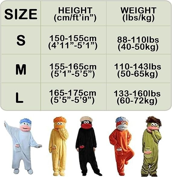Yellow Big Mouth Funny Adult - Cozy Fleece Jumpsuit Sleepwear Gift
