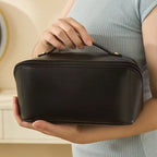 Faux Leather Cosmetic Bag Travel Makeup Organizer Zipper Pouch Waterpr