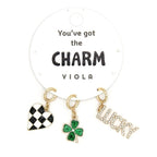 Viola Love Lips Clip-On Charm Set 3-5pc Jewelry Necklace Bracelet Bag