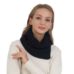Fadivo Ribbed Turtle Neck Scarf Shawl Cozy Winter Wrap Soft Knit Acces