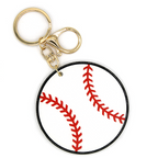 Glitter Resin Football Keychain – Gameday Bag Charm Sports Fan Gift