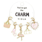 Viola Love Lips Clip-On Charm Set 3-5pc Jewelry Necklace Bracelet Bag