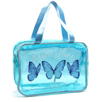 Toami Clear Rectangle Travel Tote Bag Butterfly Print Stadium Approved