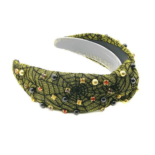 Solblanc Halloween Gem Stone Pin Headband – Spooky Costume Hair Acce