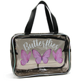 Toami Clear Rectangle Travel Tote Bag Butterfly Print Stadium Approved