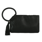 Western Braided Ring Handle Wristlet Bag Vegan Leather Clutch Purse Bo
